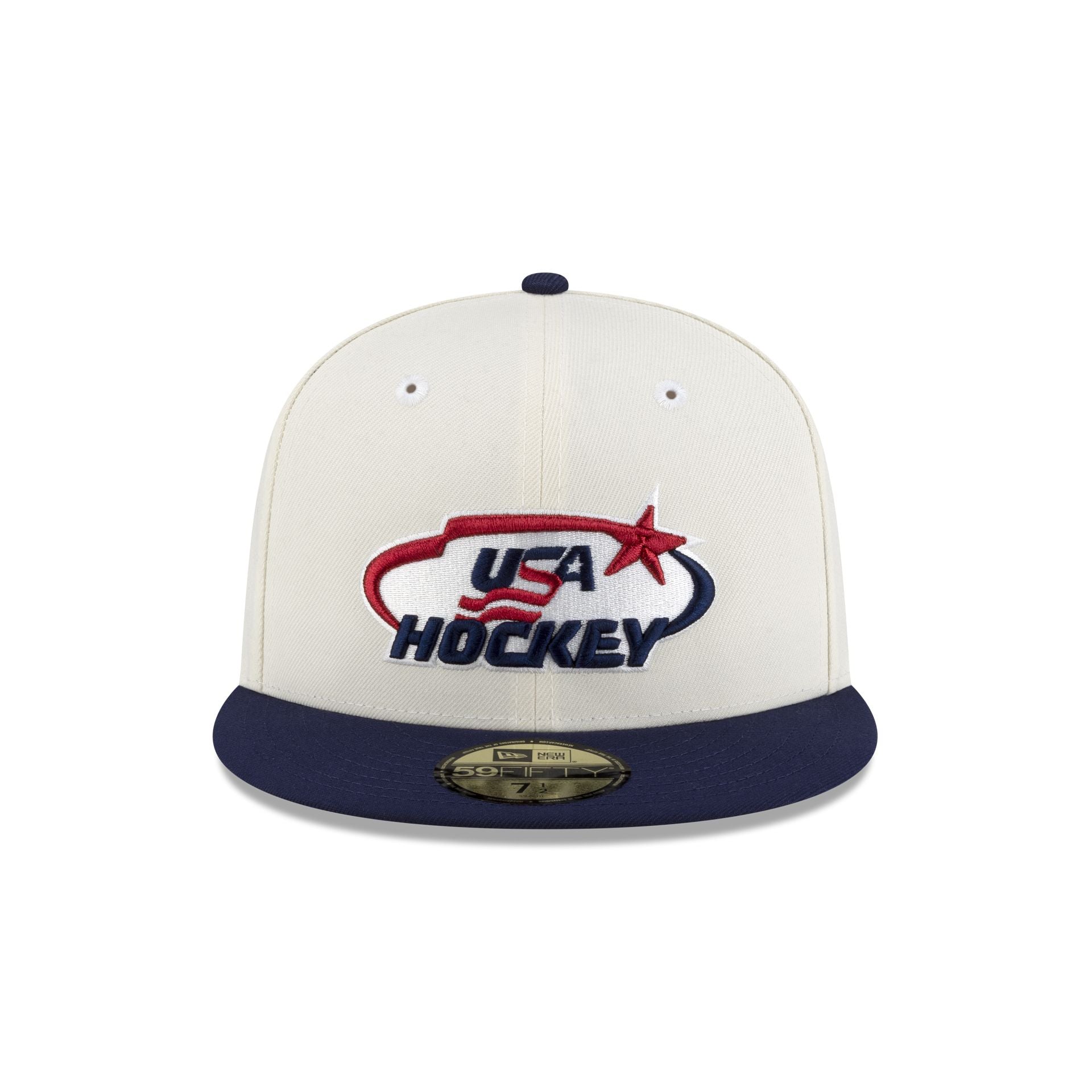 USA Hockey Chrome White 59FIFTY Fitted Hat