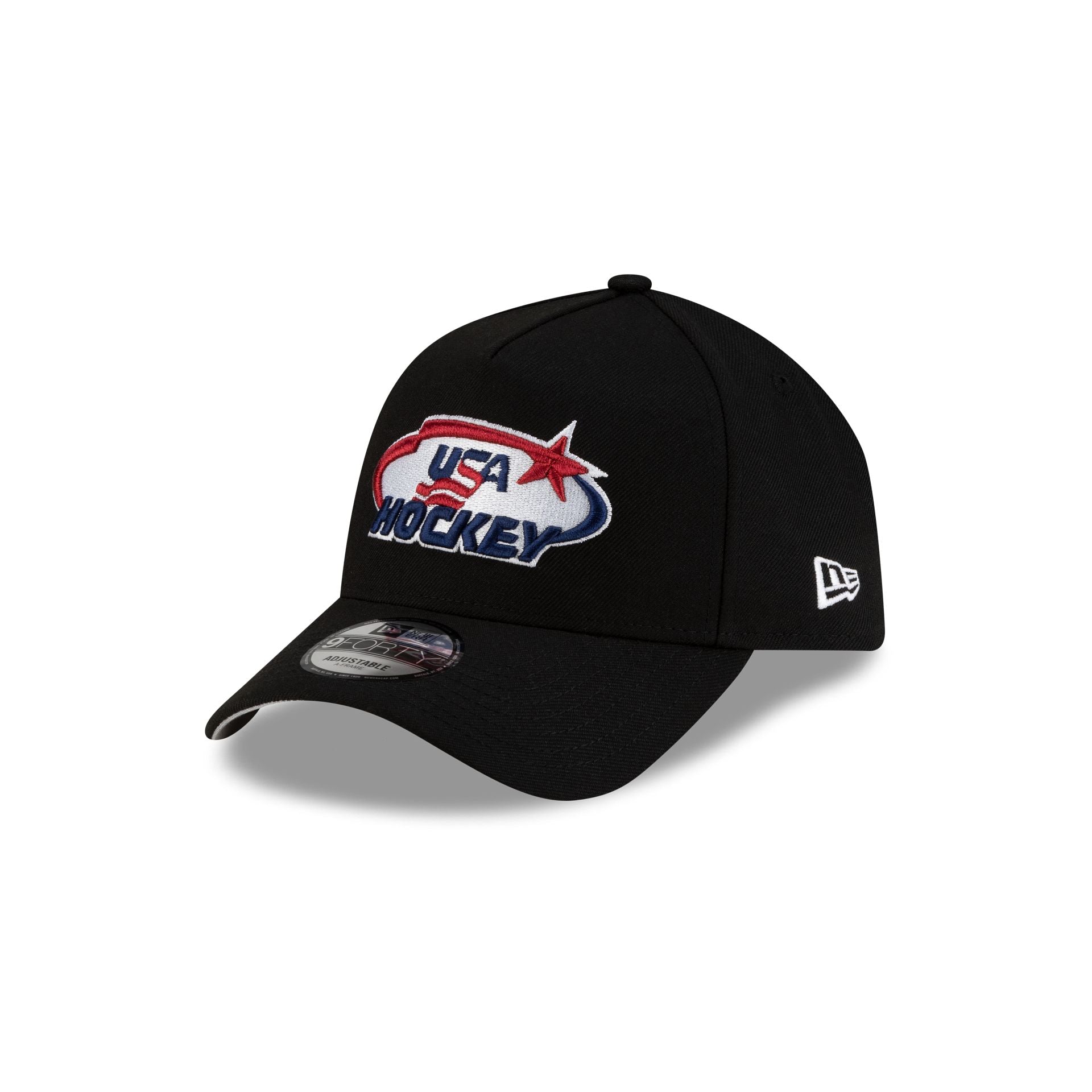 USA Hockey Black 9FORTY A-Frame Snapback Hat