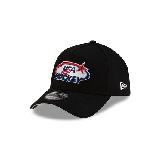USA Hockey Black 9FORTY A-Frame Snapback Hat - New Era Cap