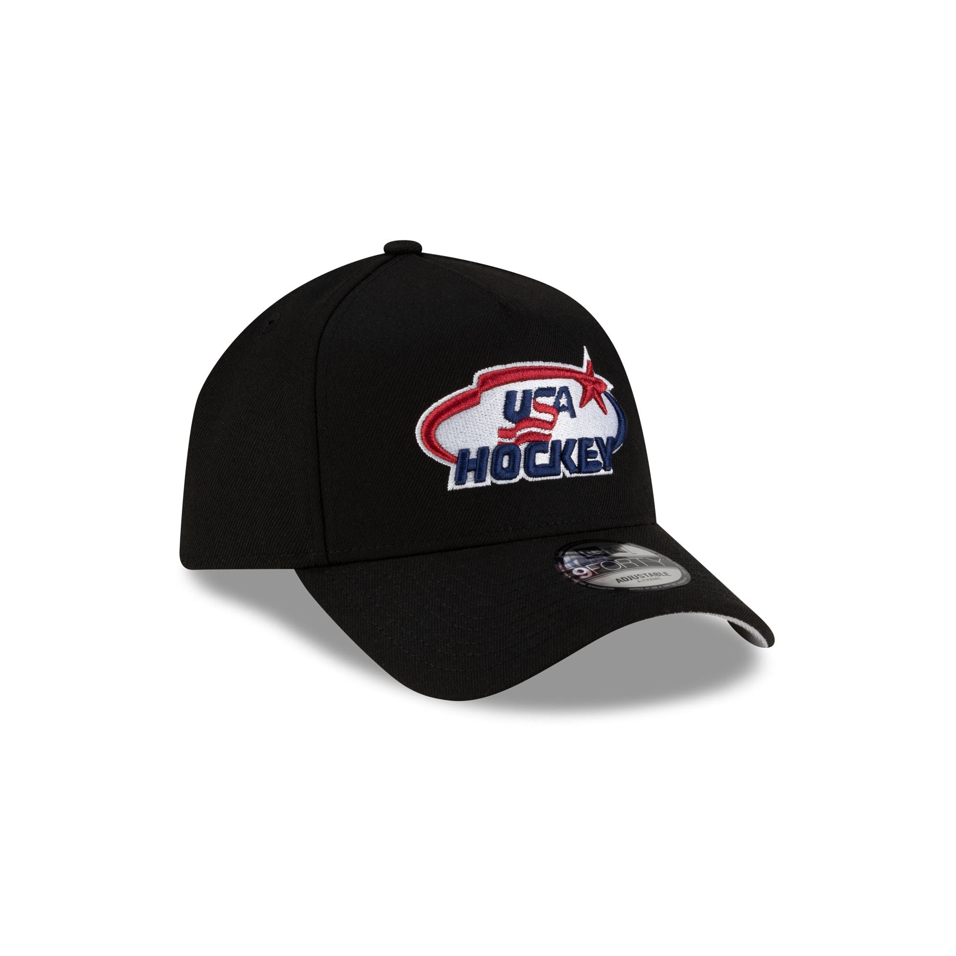 USA Hockey Black 9FORTY A-Frame Snapback Hat