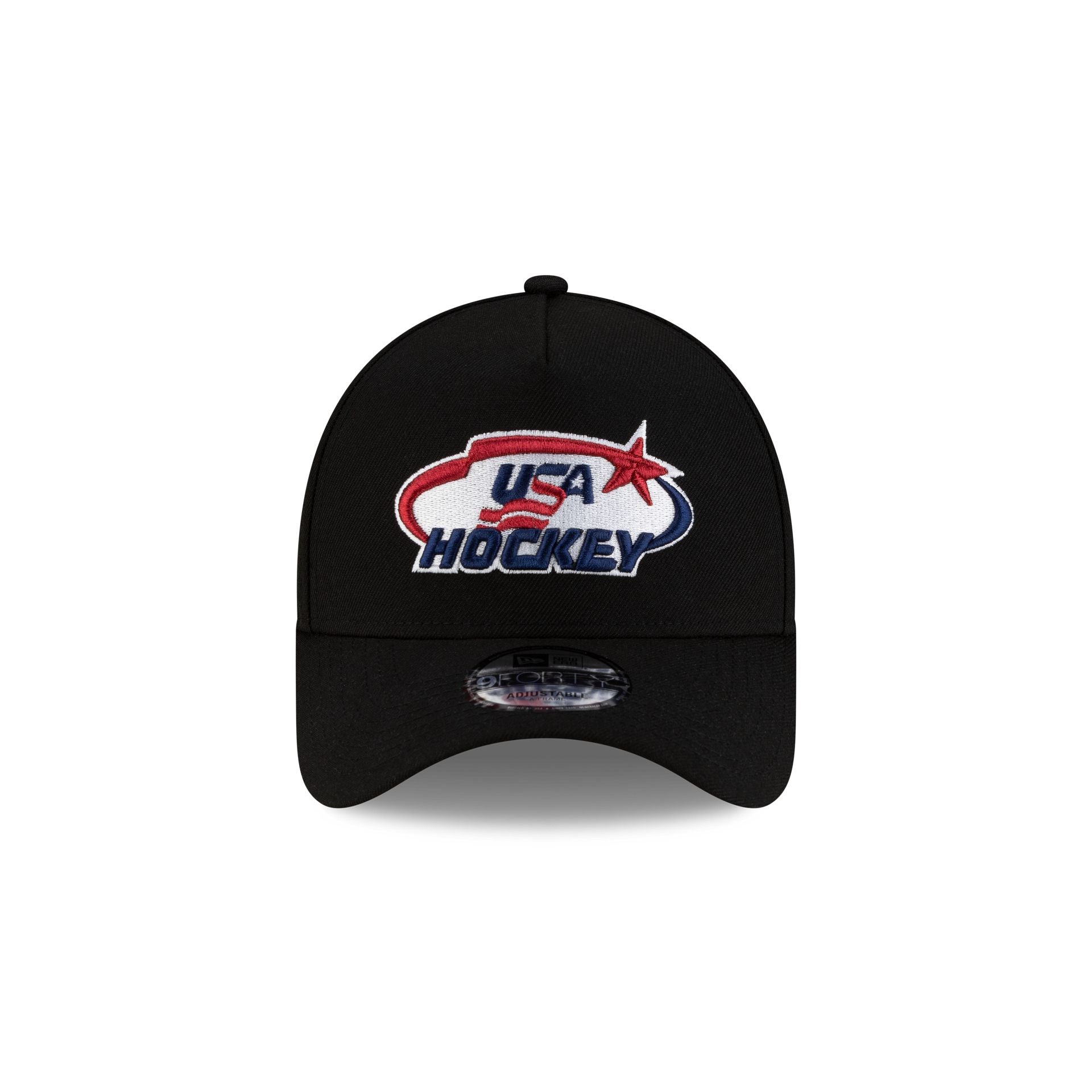 USA Hockey Black 9FORTY A-Frame Snapback Hat