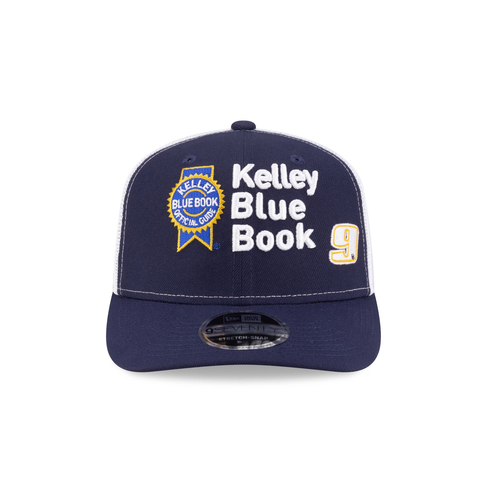 Hendrick Motorsports 2026 Chase Elliott Kelley Blue Book Partner 9SEVENTY Trucker Hat
