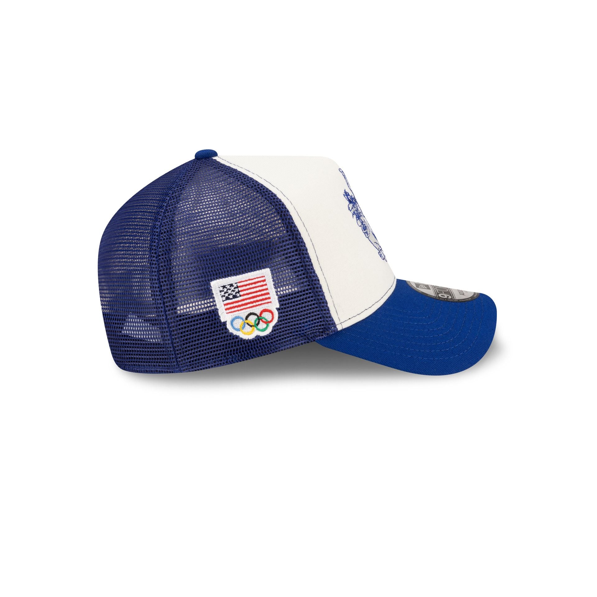 Team USA Winter Olympics Looney Tunes Chrome White 9FORTY A-Frame Trucker Hat