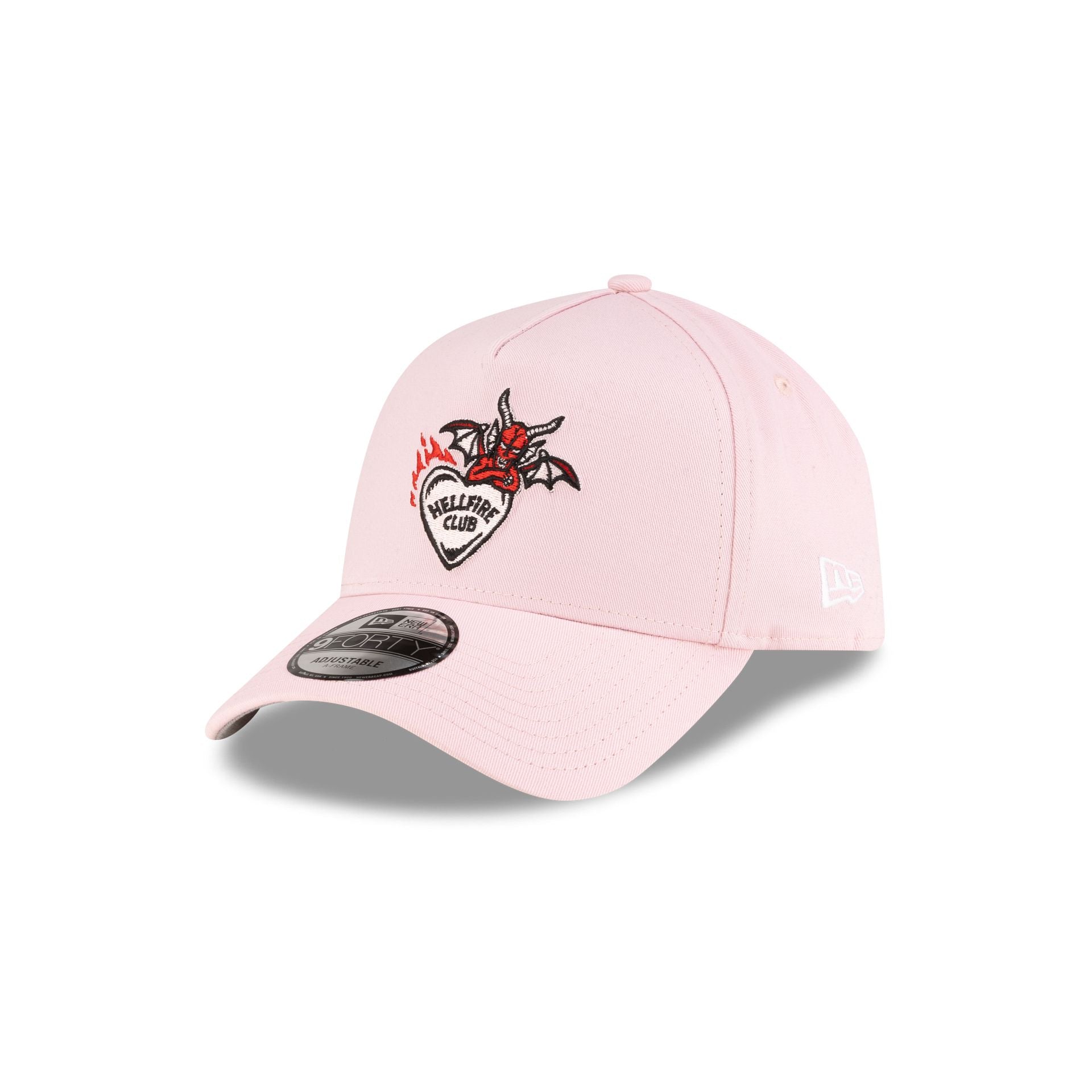 Stranger Things Hellfire Club Pink 9FORTY A-Frame Snapback Hat