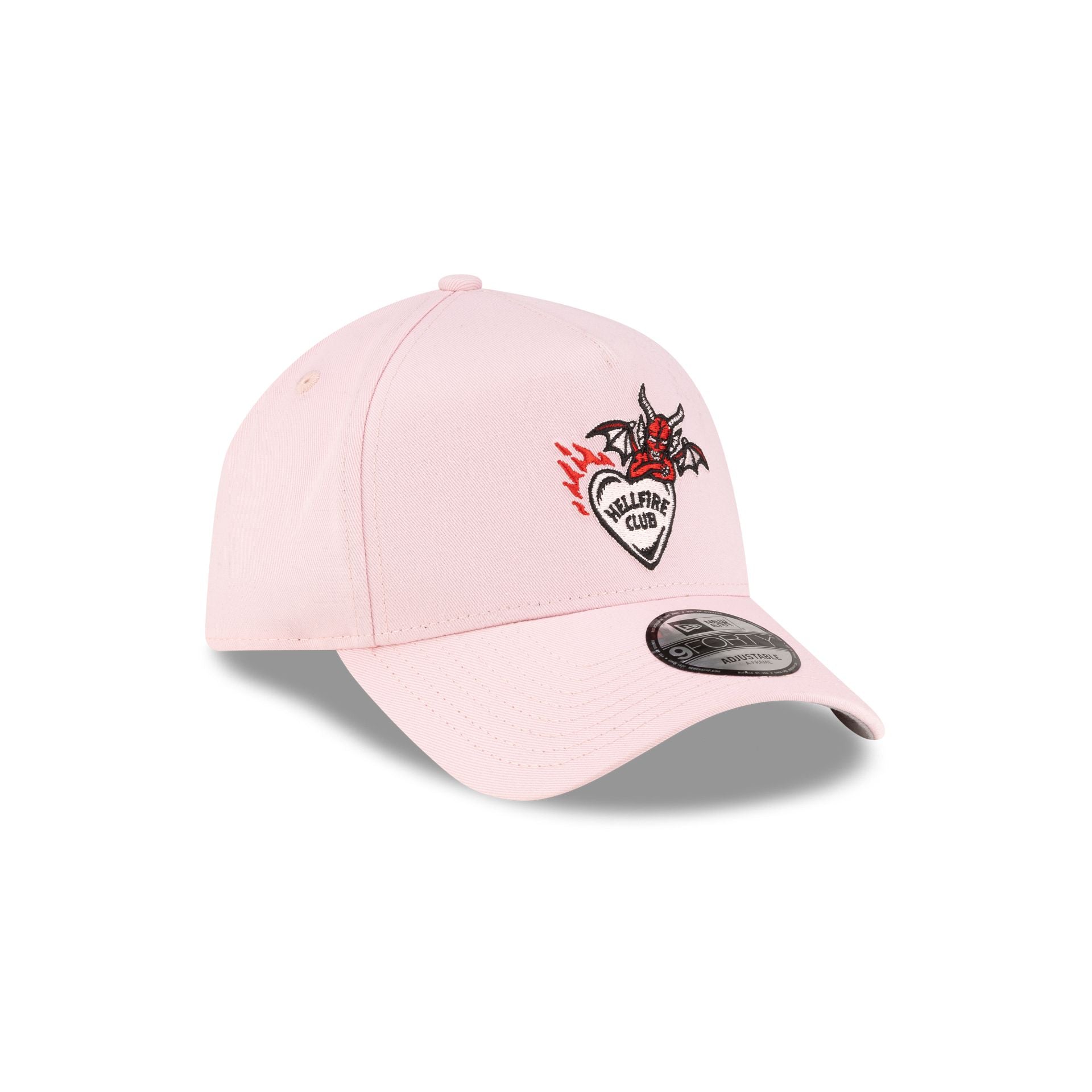 Stranger Things Hellfire Club Pink 9FORTY A-Frame Snapback Hat