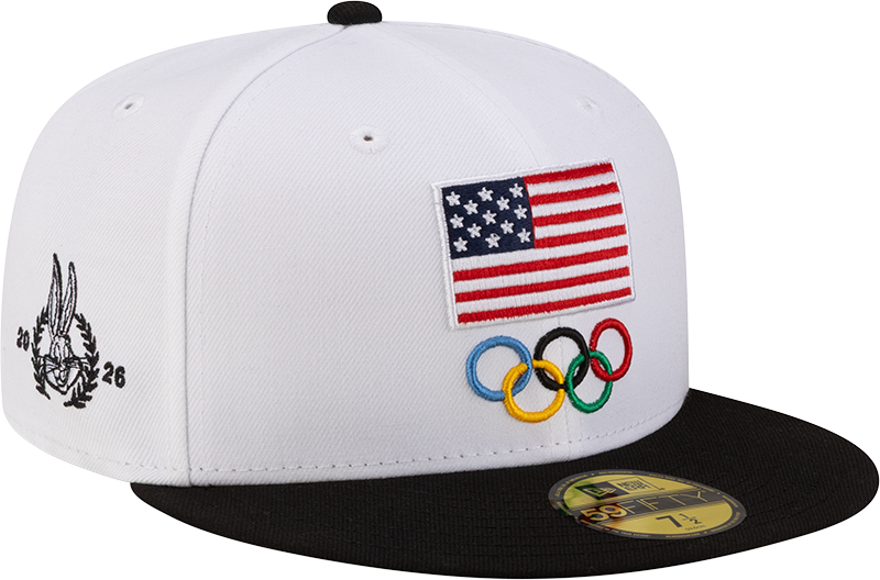 Team USA Winter Olympics Looney Tunes White 59FIFTY Fitted Hat