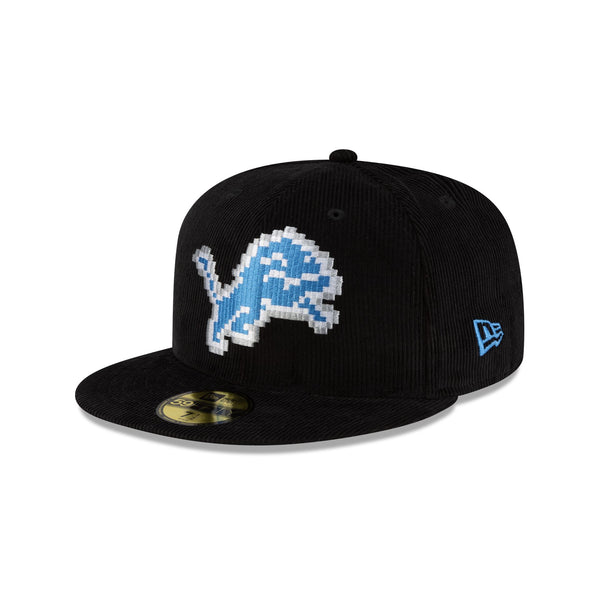 KEBOZ×NEW ERA×LIONS RC59FIFTY CHROMENAVY Detroit Lions Chrome Herringbone 59FIFTY Fitted Hat – New Era Cap