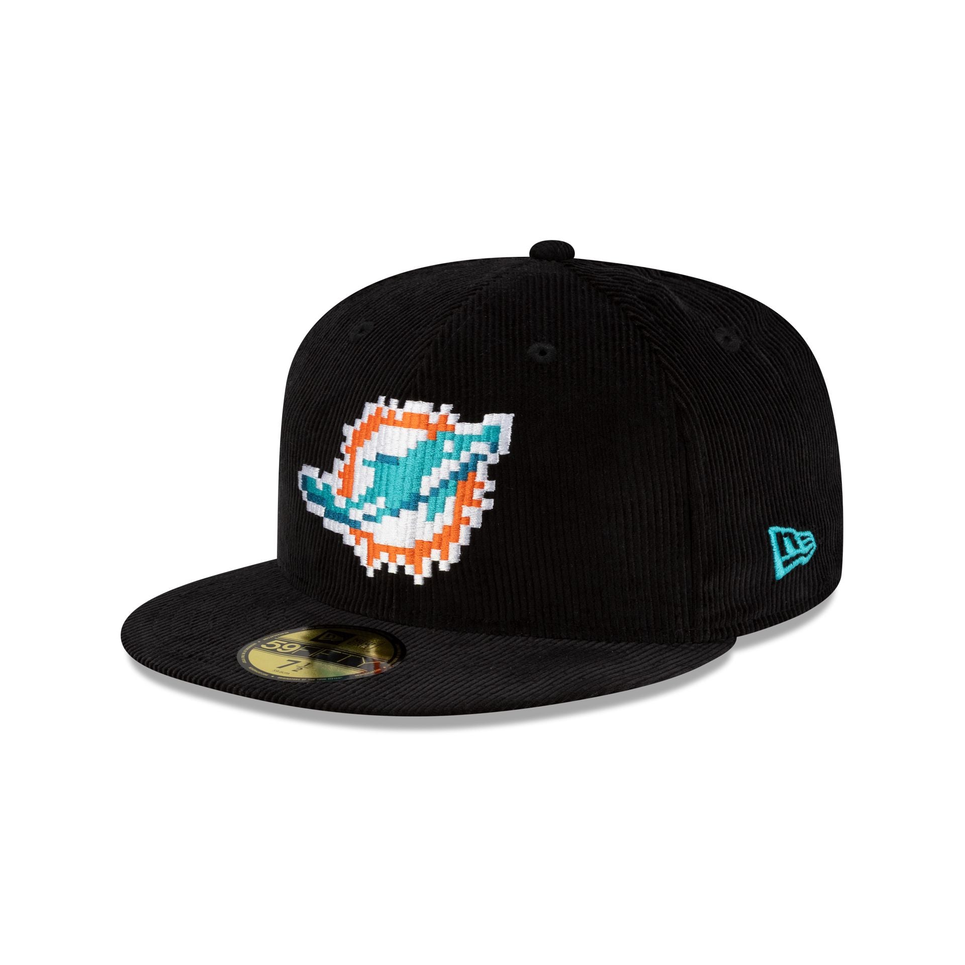 Just Caps NFL Pixelated Miami Dolphins 59FIFTY Fitted Hat – New
