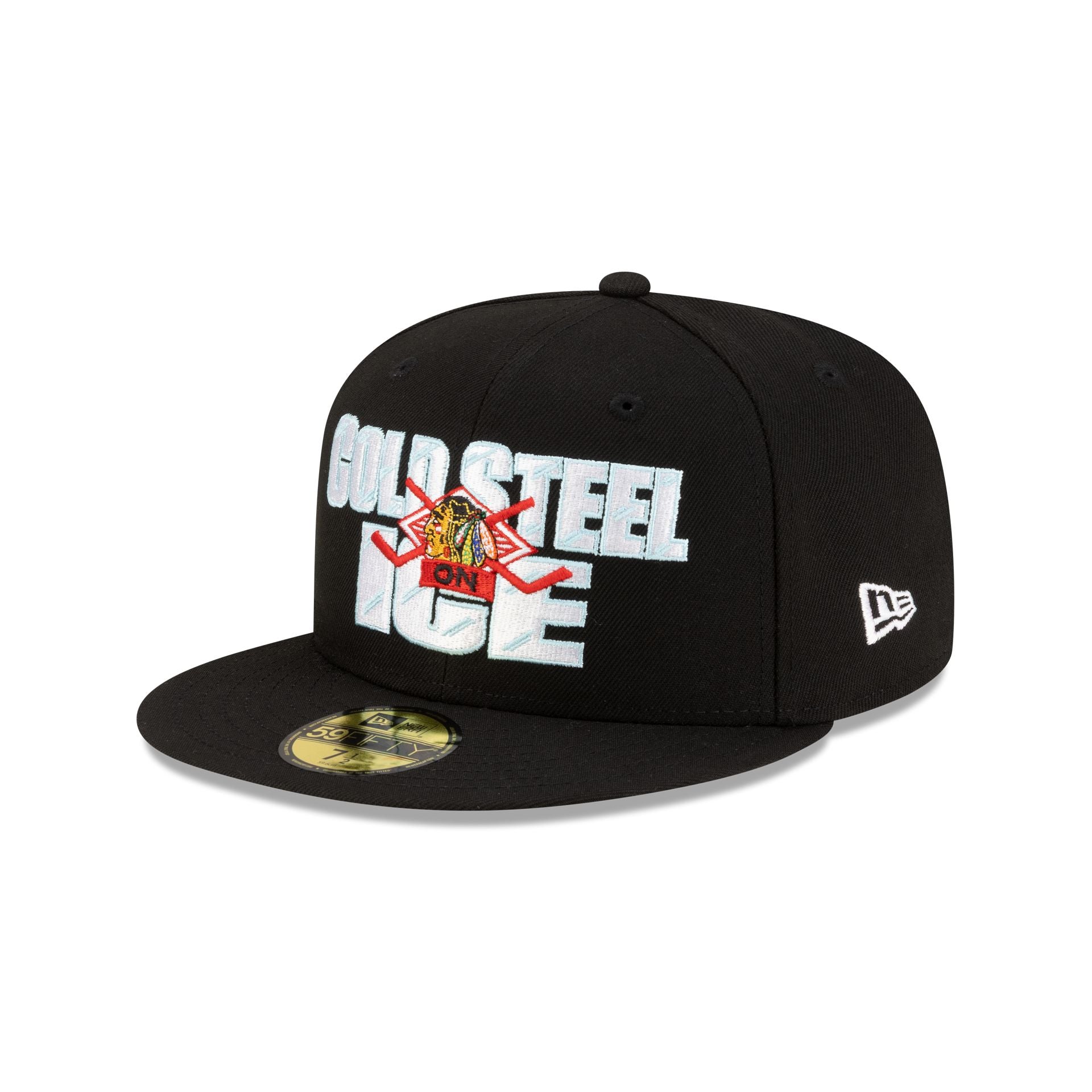 Chicago Blackhawks Cold Steel Ice 59FIFTY Fitted Hat