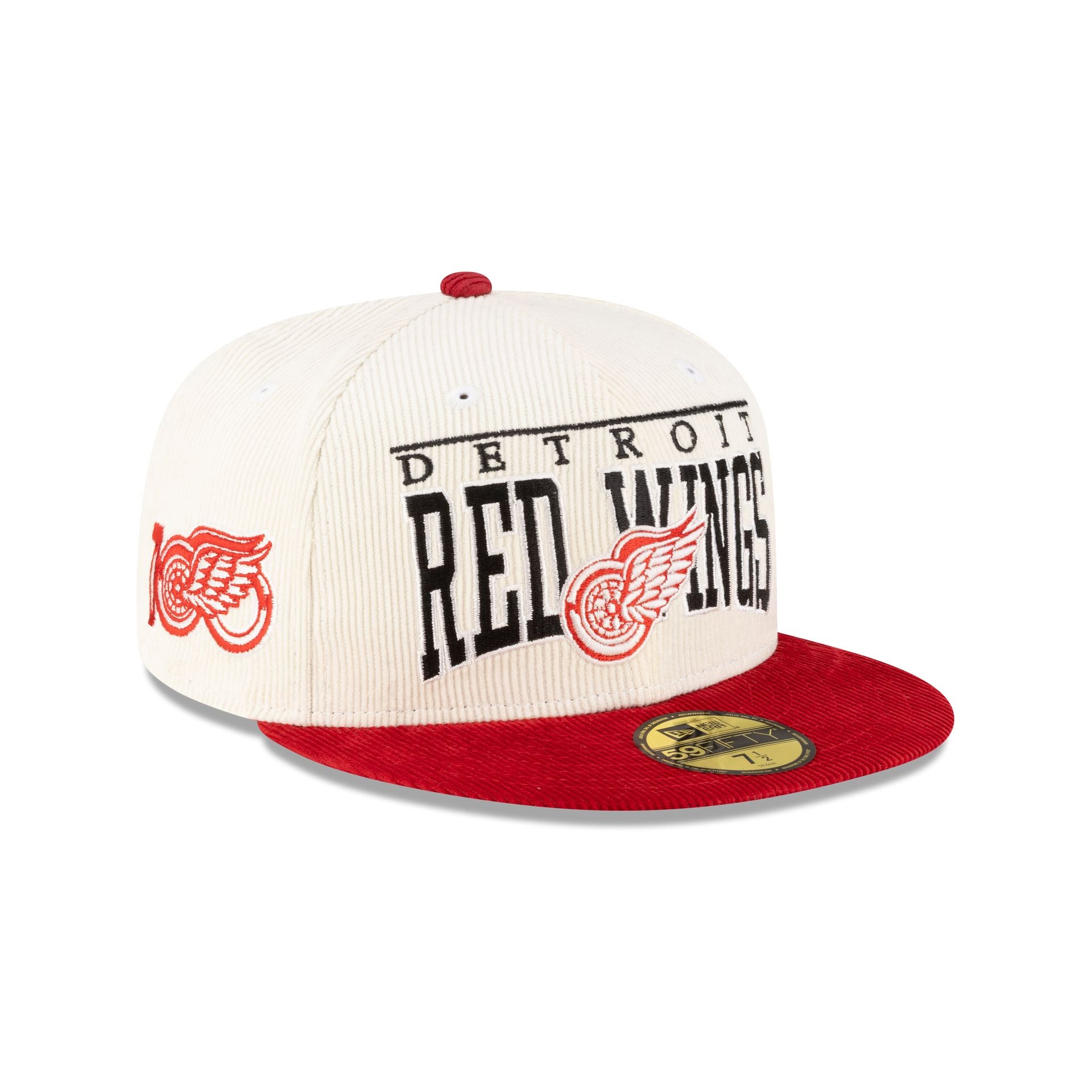 Detroit Red Wings Corduroy Chrome 59FIFTY Fitted Hat