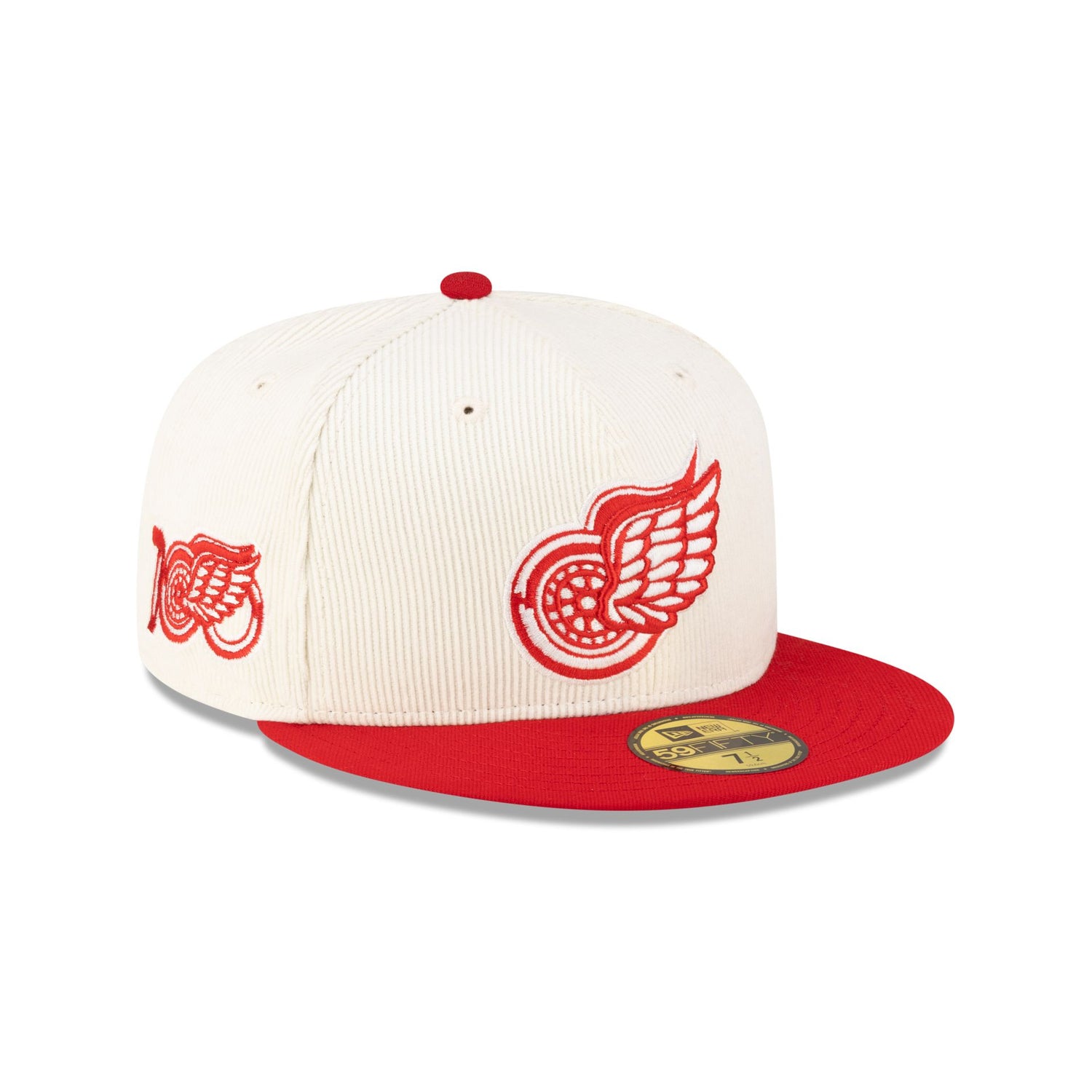 Detroit Red Wings 100th Anniversary Chrome Corduroy 59FIFTY Fitted Hat