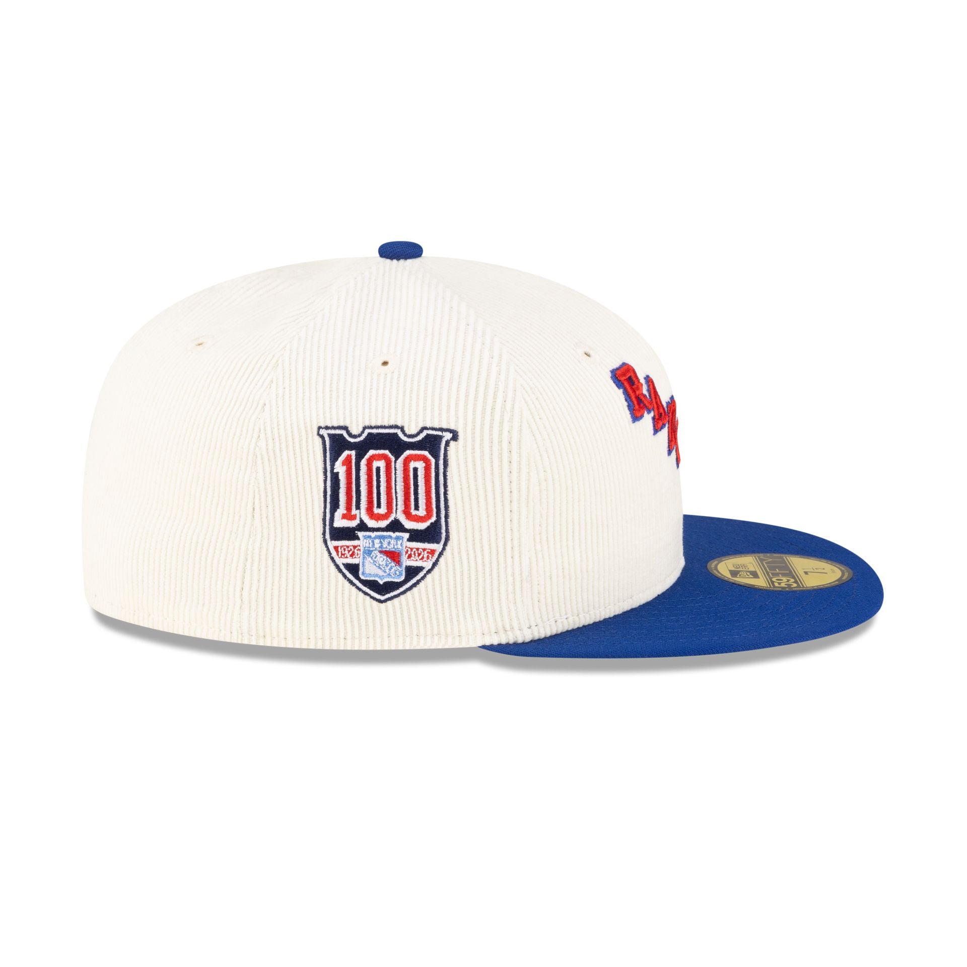 New York Rangers 100th Anniversary Chrome Corduroy 59FIFTY Fitted Hat