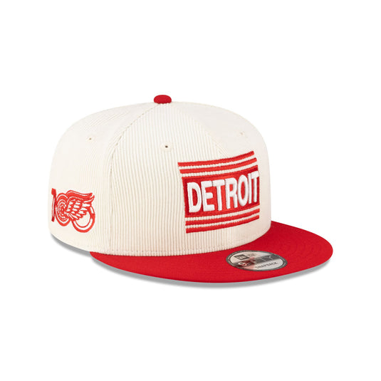 Detroit Red Wings 100th Anniversary Chrome Corduroy 9FIFTY Snapback Hat - New Era Cap