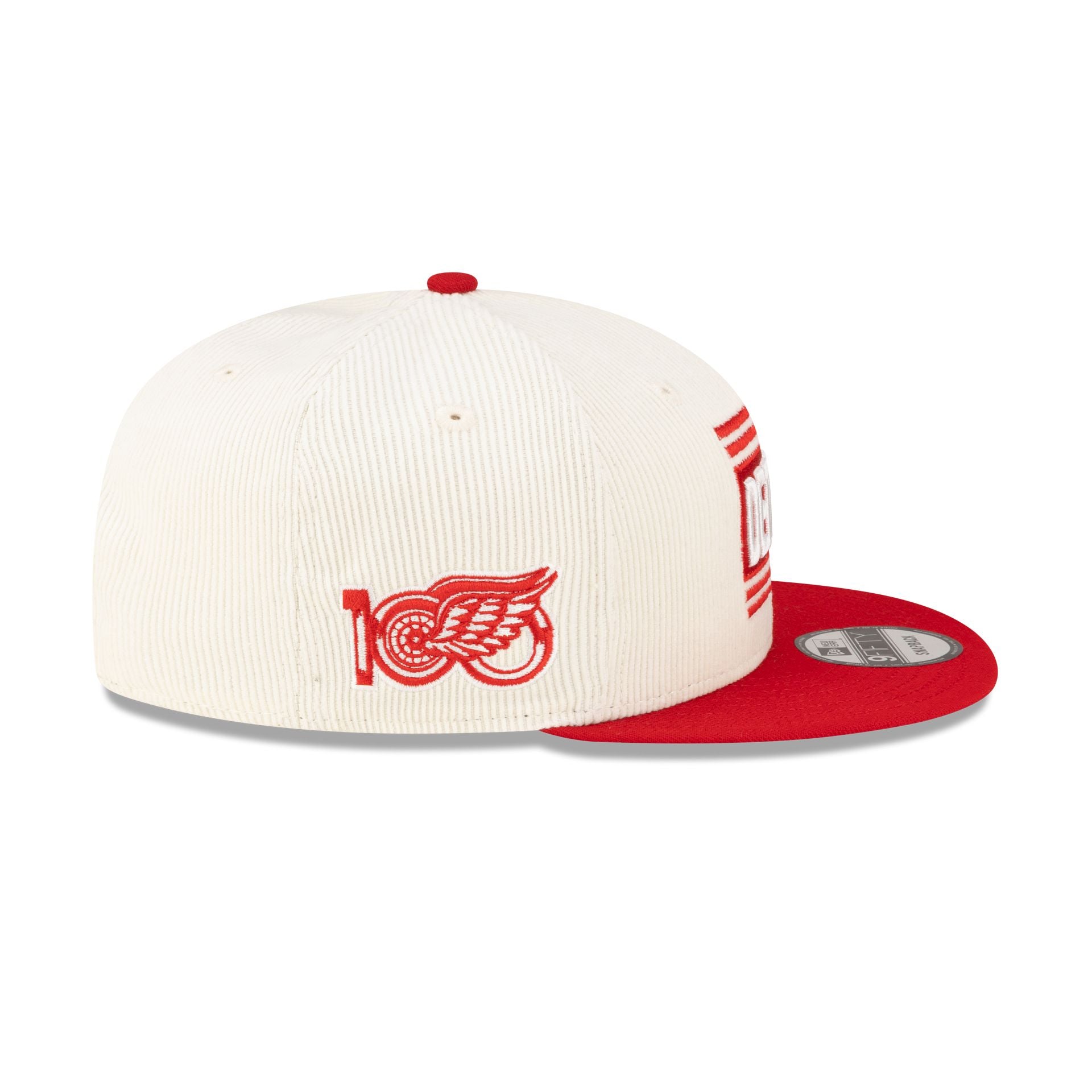 Detroit Red Wings 100th Anniversary Chrome Corduroy 9FIFTY Snapback Hat