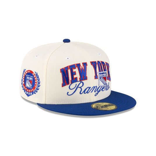 New York Rangers Arch Script 59FIFTY Fitted Hat - New Era Cap