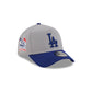 Los Angeles Dodgers 2025 World Series Champions Flag Sidepatch Gray 9FORTY A-Frame Snapback Hat