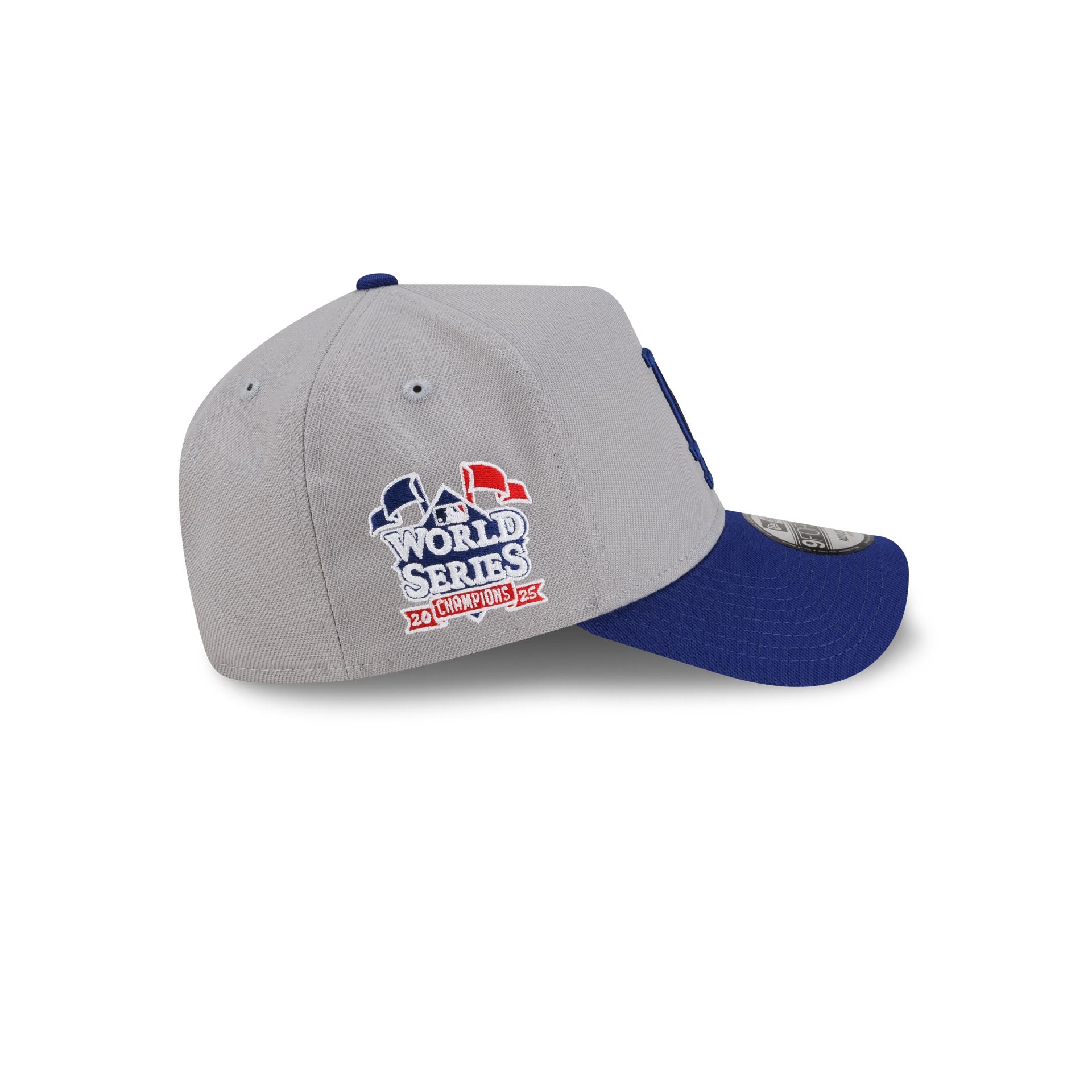 Los Angeles Dodgers 2025 World Series Champions Flag Sidepatch Gray 9FORTY A-Frame Snapback Hat