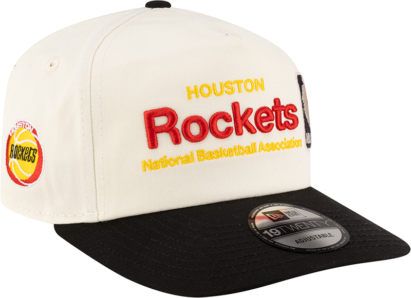 Houston Rockets 1972-1995 Hardwood Classics Sign Stack Chrome White 19TWENTY Adjustable Hat