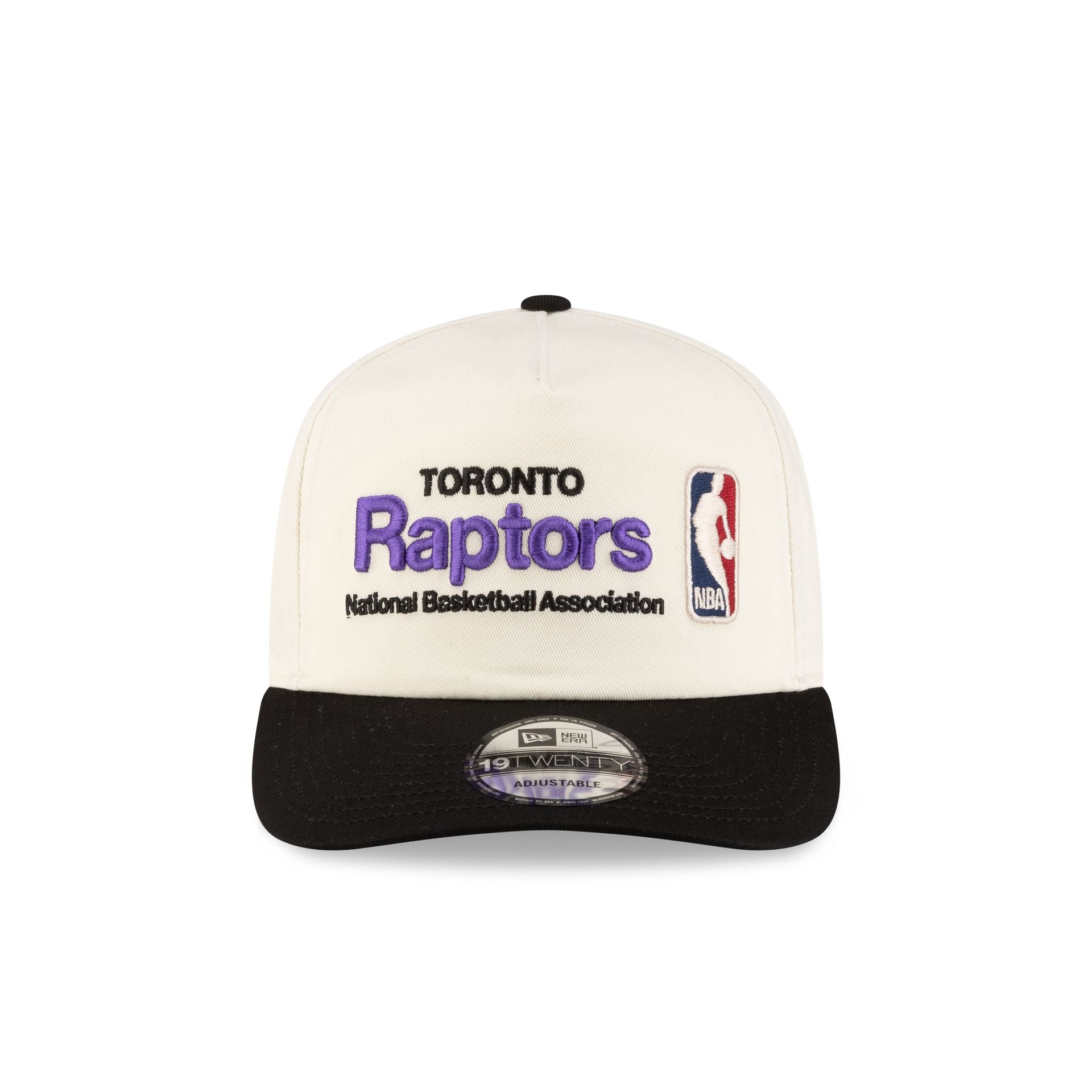 Toronto Raptors 1995-2008 Hardwood Classics Sign Stack Chrome White 19TWENTY Adjustable Hat