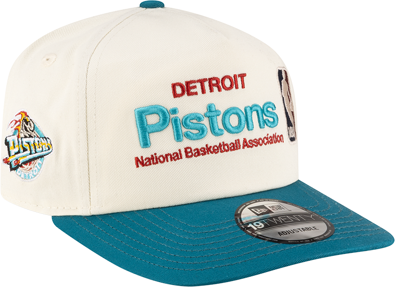 Detroit Pistons 1996-2001 Hardwood Classics Sign Stack Chrome White 19TWENTY Adjustable Hat