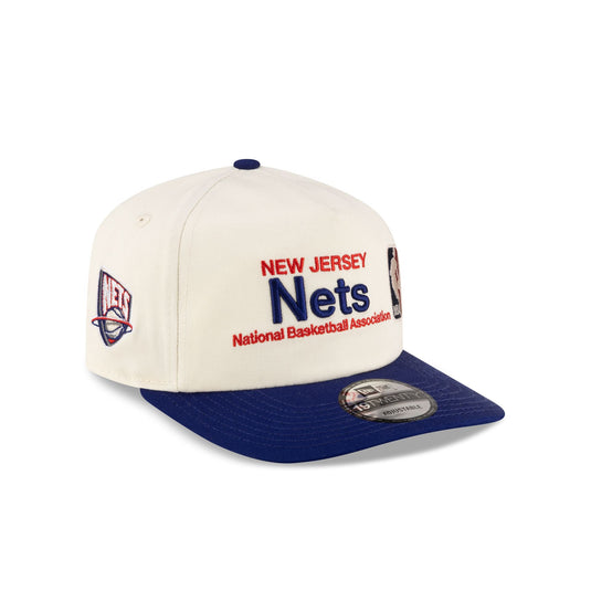 New Jersey Nets 1997-2012 Hardwood Classics Sign Stack Chrome White 19TWENTY Adjustable Hat - New Era Cap