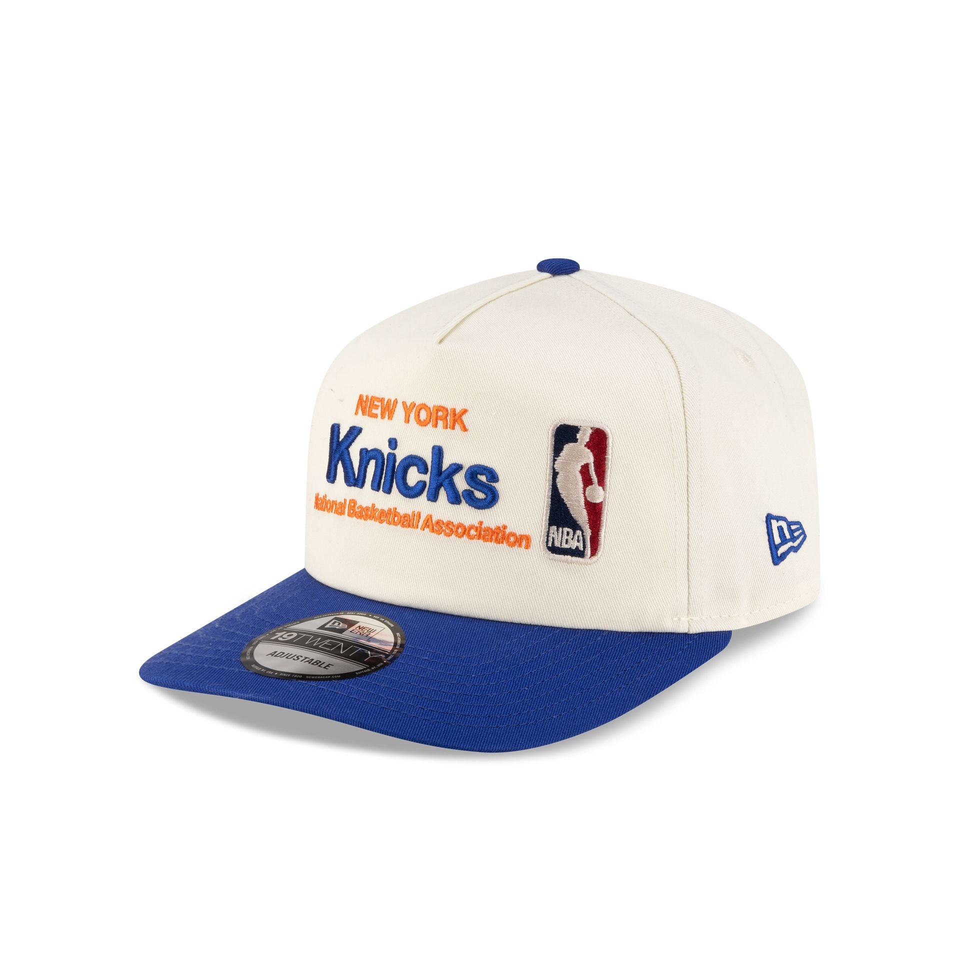 New York Knicks 1964-1992 Hardwood Classics Sign Stack Chrome White 19TWENTY Adjustable Hat