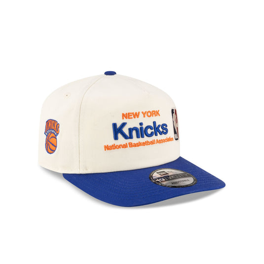 New York Knicks 1964-1992 Hardwood Classics Sign Stack Chrome White 19TWENTY Adjustable Hat - New Era Cap