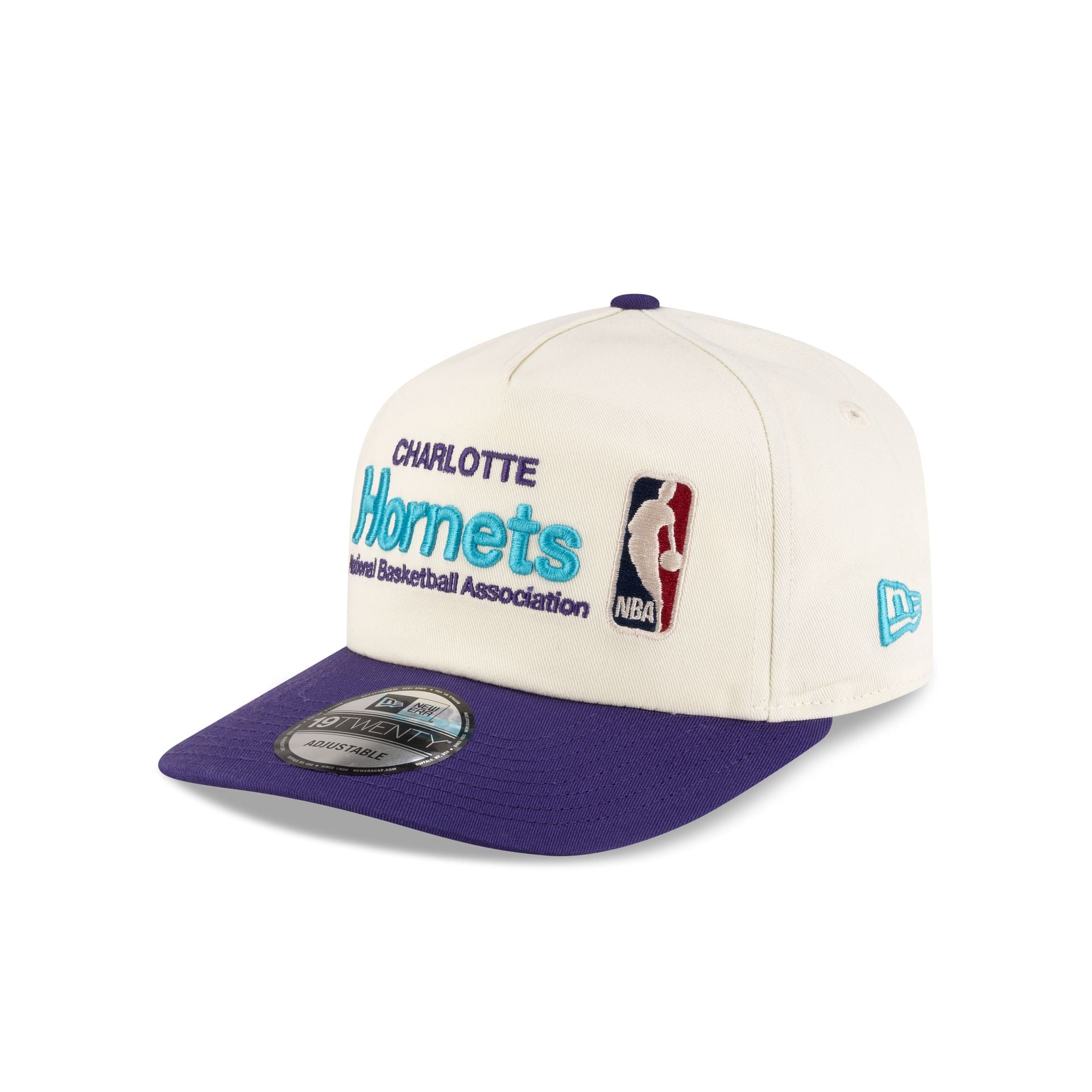 Charlotte Hornets 1988-2002 Hardwood Classics Sign Stack Chrome White 19TWENTY Adjustable Hat