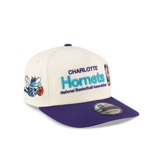 Charlotte Hornets 1988-2002 Hardwood Classics Sign Stack Chrome White 19TWENTY Adjustable Hat - New Era Cap