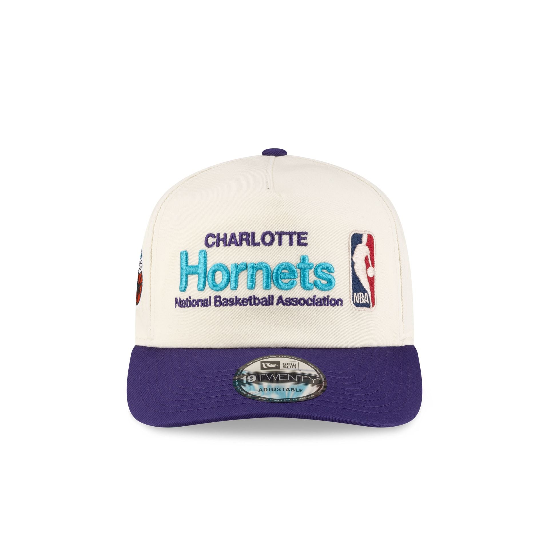 Charlotte Hornets 1988-2002 Hardwood Classics Sign Stack Chrome White 19TWENTY Adjustable Hat