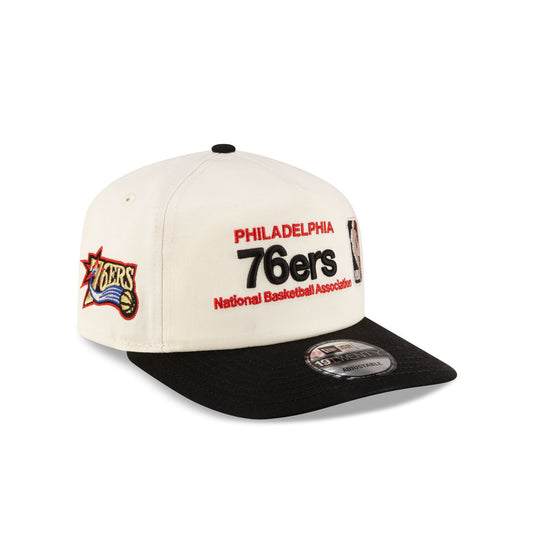 Philadelphia 76ers 1997-2009 Hardwood Classics Sign Stack Chrome White 19TWENTY Adjustable Hat - New Era Cap
