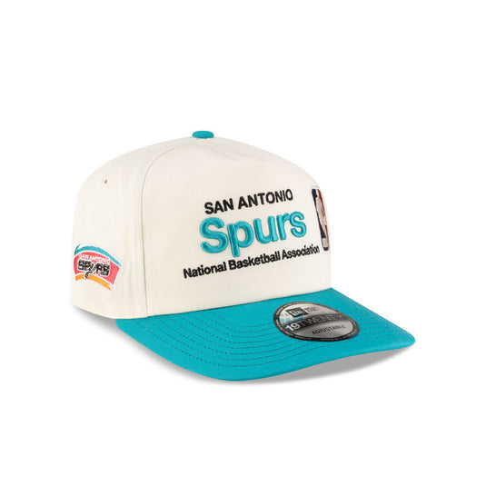 San Antonio Spurs 1989-2002 Hardwood Classics Sign Stack Chrome White 19TWENTY Adjustable Hat - New Era Cap
