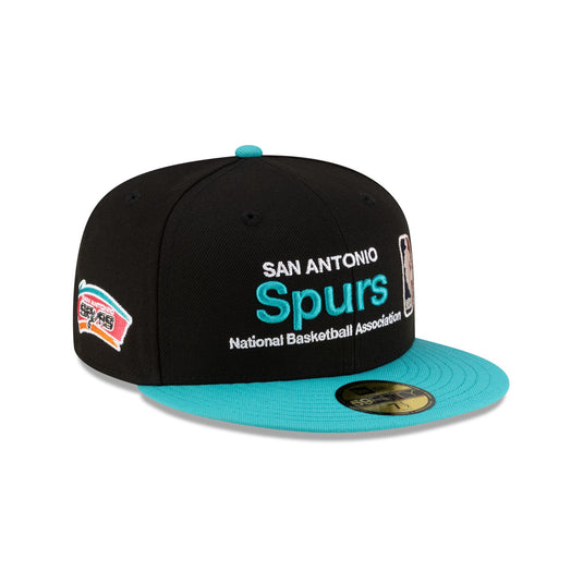 San Antonio Spurs 1989-2002 Hardwood Classics Sign Stack 59FIFTY Fitted Hat - New Era Cap
