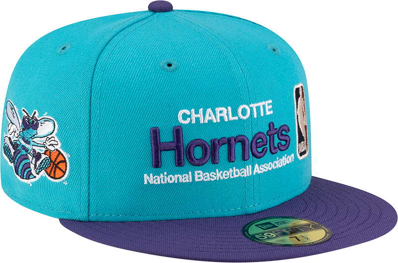 Charlotte Hornets 1988-2002 Hardwood Classics Sign Stack 59FIFTY Fitted Hat