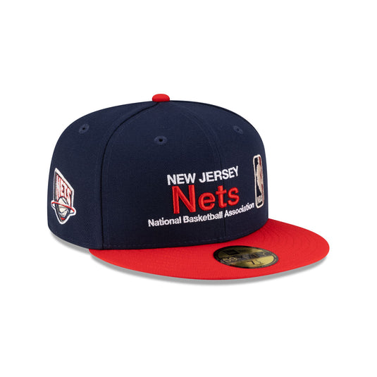 New Jersey Nets 1997-2012 Hardwood Classics Sign Stack 59FIFTY Fitted Hat - New Era Cap