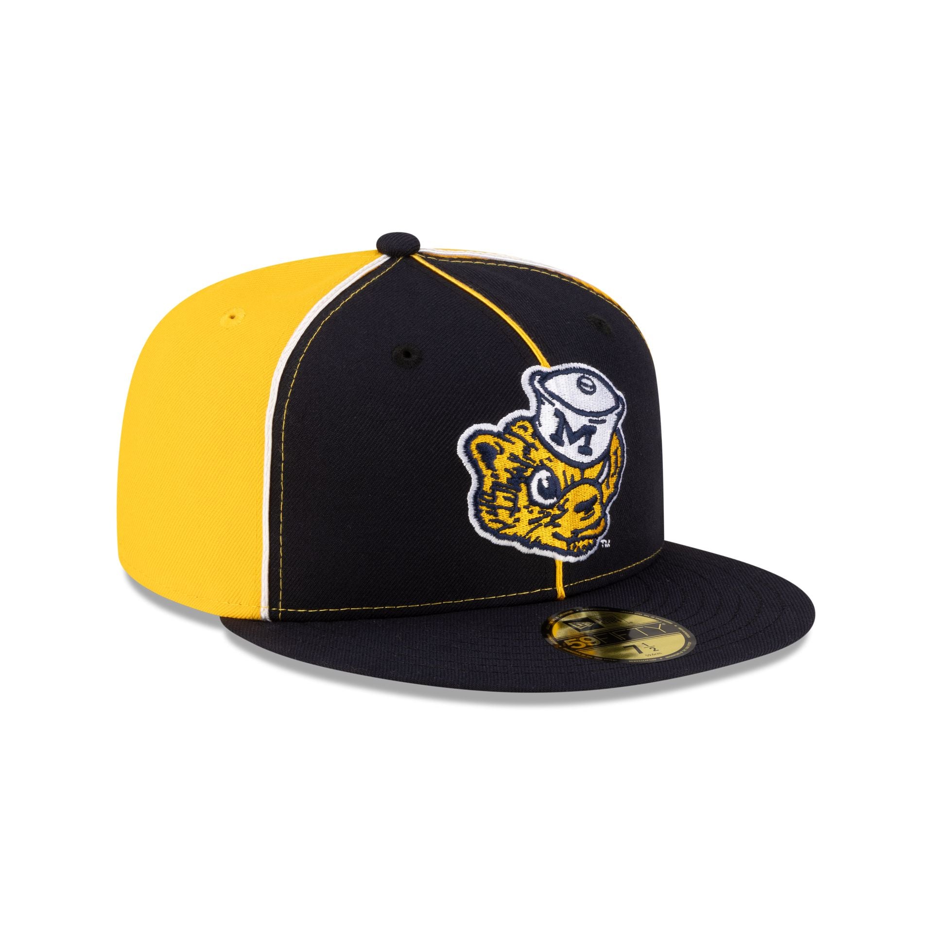 Just Caps College Pinwheel Michigan Wolverines College Vault 59FIFTY Fitted Hat