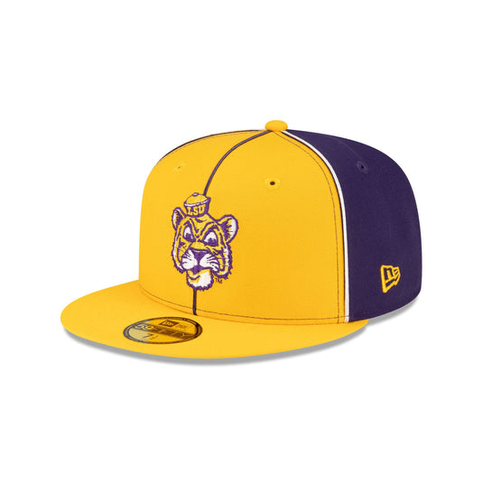 Just Caps College Pinwheel LSU Tigers College Vault 59FIFTY Fitted Hat - New Era Cap