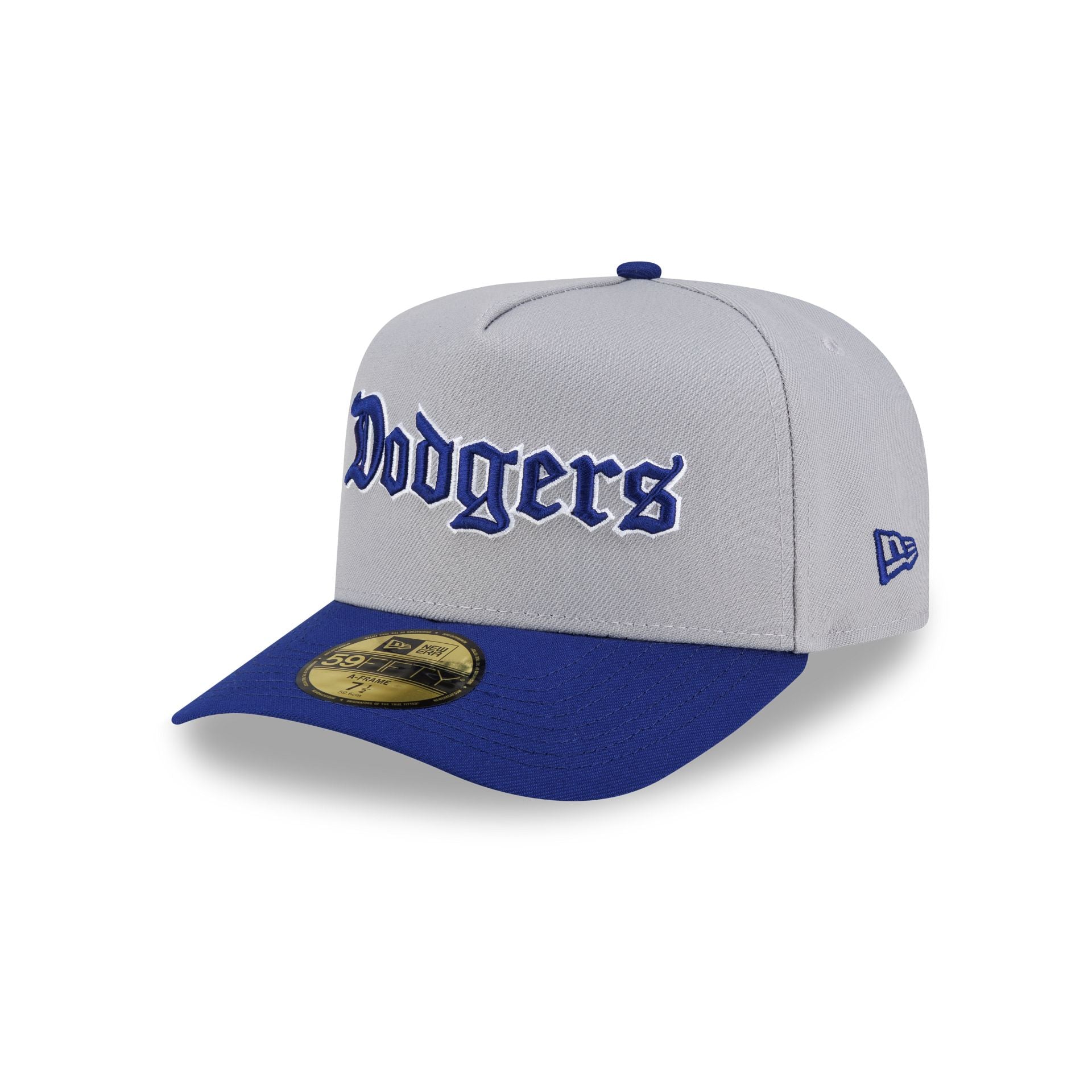 Just Caps Gothic Script Los Angeles Dodgers 59FIFTY A-Frame Fitted Hat