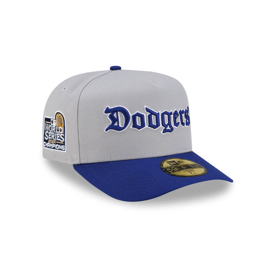 Just Caps Gothic Script Los Angeles Dodgers 59FIFTY A-Frame Fitted Hat - New Era Cap