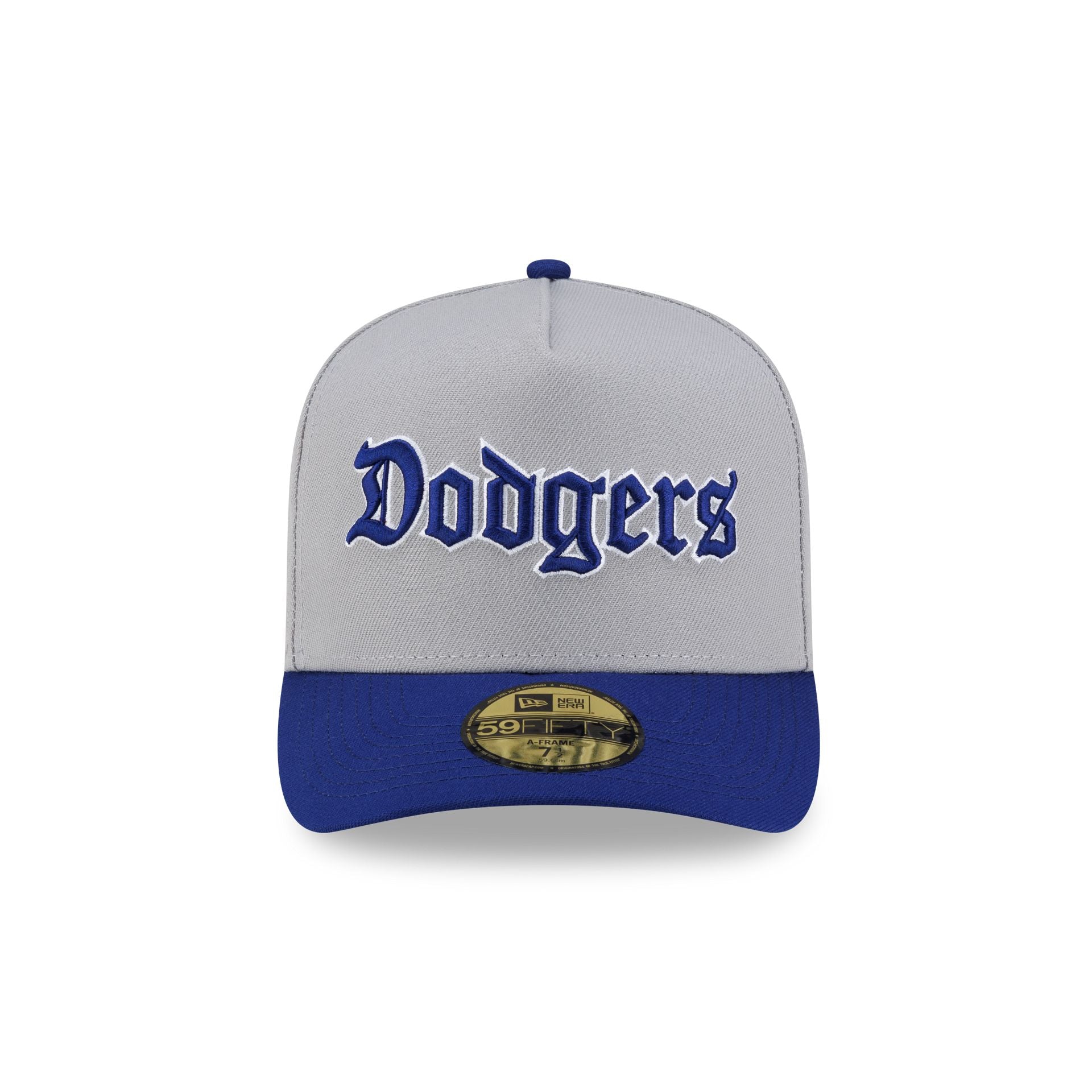 Just Caps Gothic Script Los Angeles Dodgers 59FIFTY A-Frame Fitted Hat
