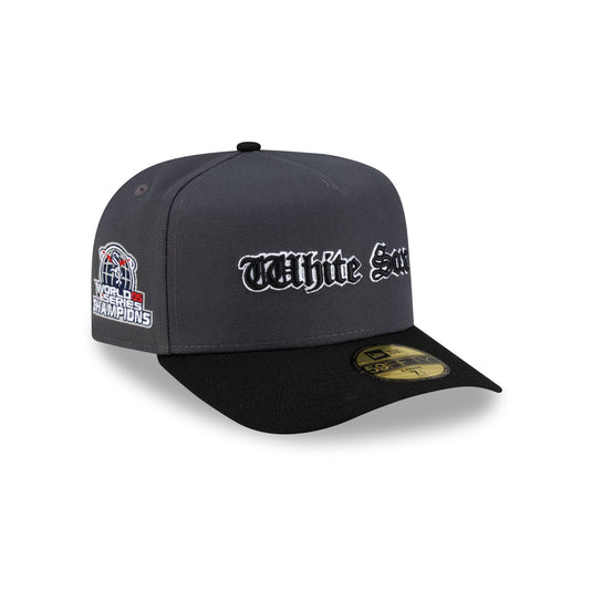 Just Caps Gothic Script Chicago White Sox 59FIFTY A-Frame Fitted Hat - New Era Cap