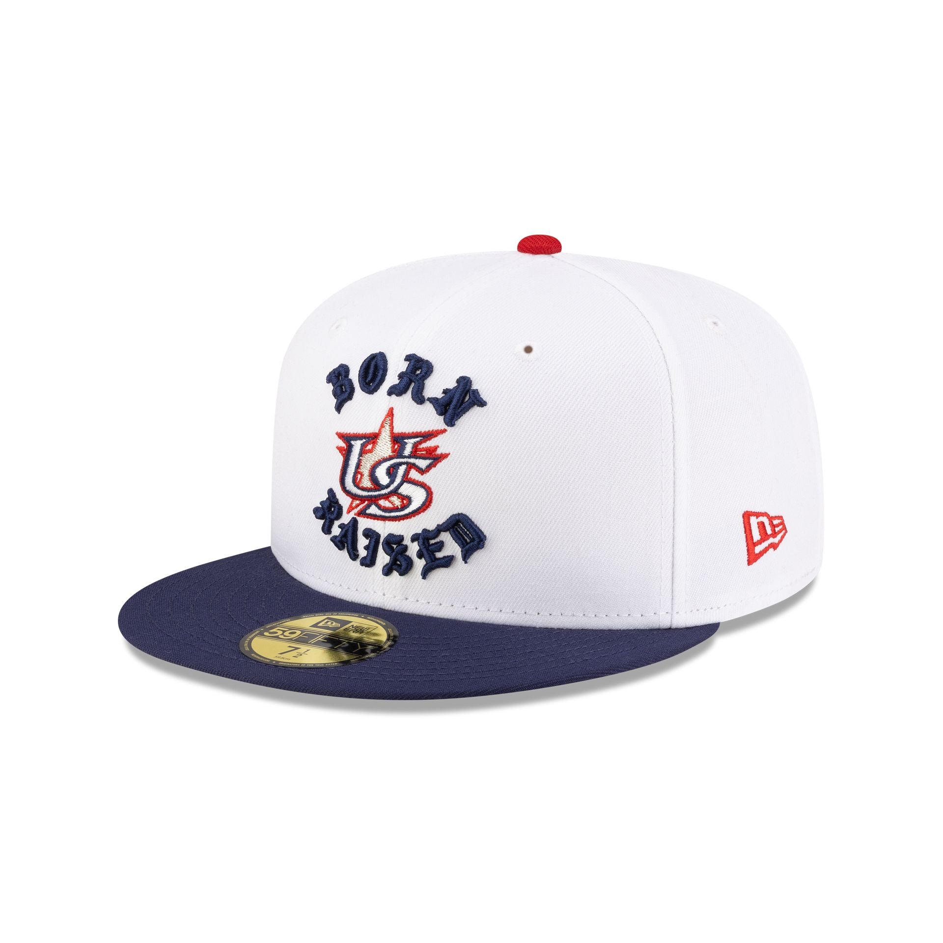 Born x Raised x USA White 59FIFTY Fitted Hat