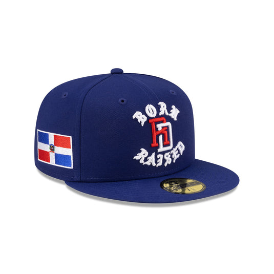 Born x Raised x Dominican Republic Blue 59FIFTY Fitted Hat - New Era Cap