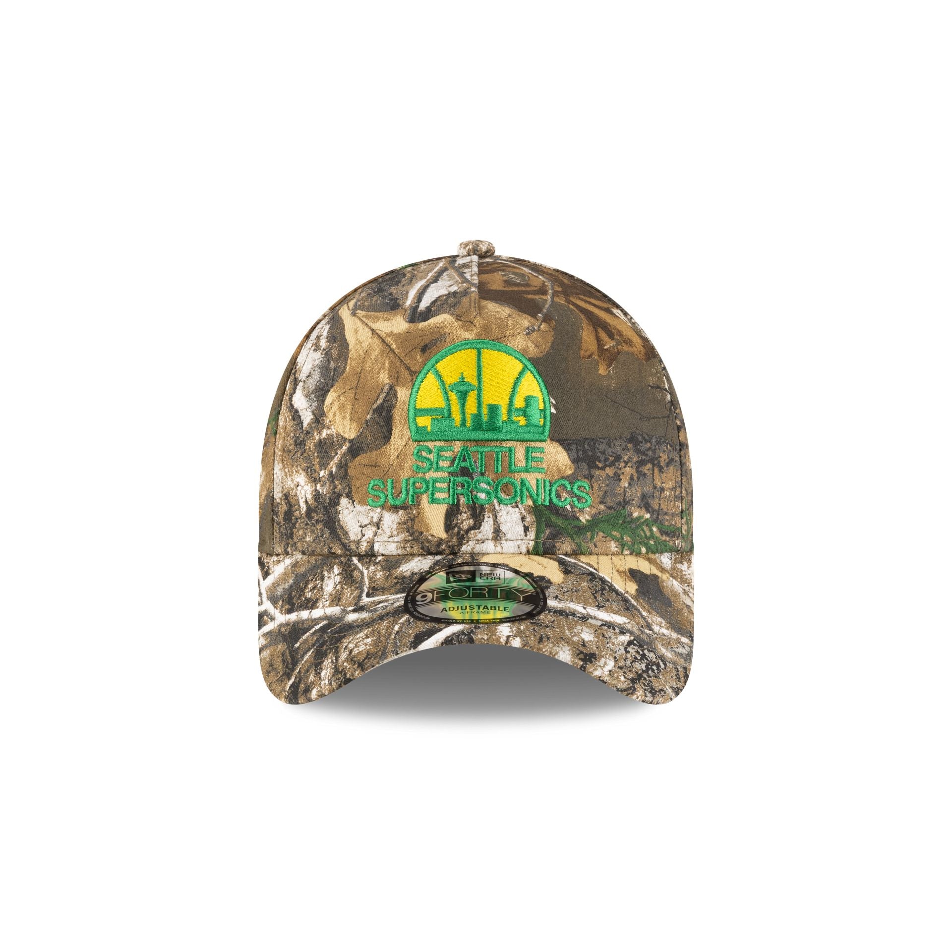 Seattle SuperSonics 1975-1995 Hardwood Classics Realtree 9FORTY A-Frame Snapback Hat