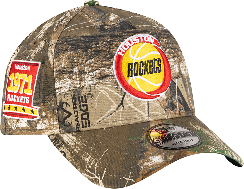 Houston Rockets 1972-1995 Hardwood Classics Realtree 9FORTY A-Frame Snapback Hat
