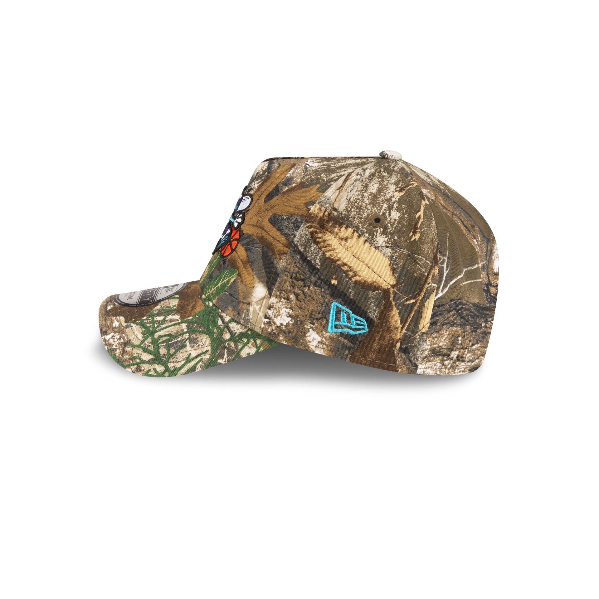 Charlotte Hornets 1988-2002 Hardwood Classics Realtree 9FORTY A-Frame Snapback Hat