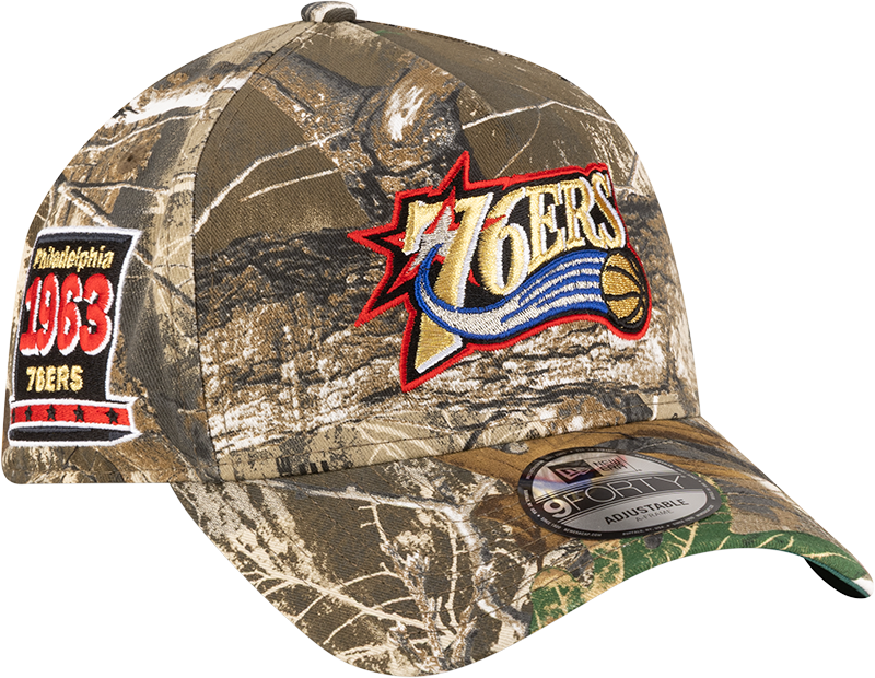 Philadelphia 76ers 1997-2009 Hardwood Classics Realtree 9FORTY A-Frame Snapback Hat