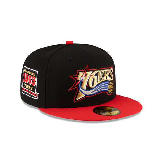 Philadelphia 76ers 1997-2009 Hardwood Classics Black 59FIFTY Fitted Hat - New Era Cap