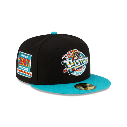 Detroit Pistons 1996-2001 Hardwood Classics Black 59FIFTY Fitted Hat - New Era Cap