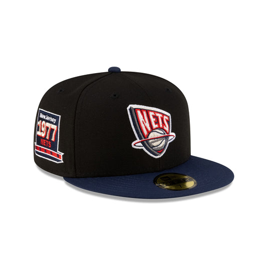 New Jersey Nets 1997-2012 Hardwood Classics Black 59FIFTY Fitted Hat - New Era Cap